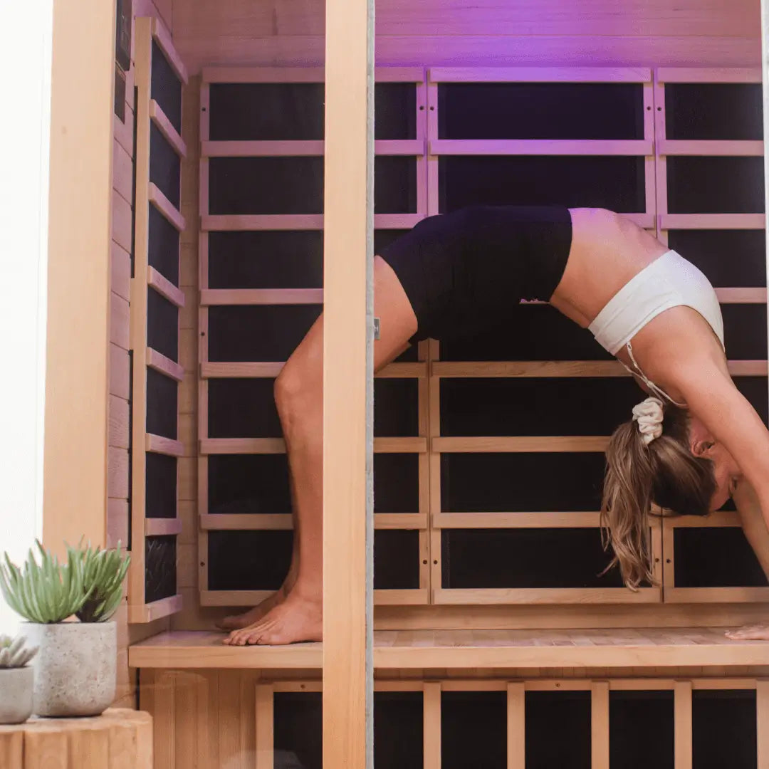 ‍Kiva Rise 3 Person Infrared Sauna &  Energise v2.0 Ice Bath with 1hp Chiller
