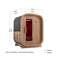 2–3 Person Outdoor Full Spectrum Infrared Sauna