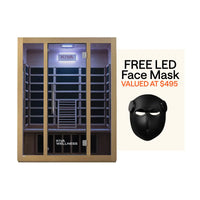 Kiva Rise™ 3 Person Far-Infrared Sauna + FREE LED Face Mask