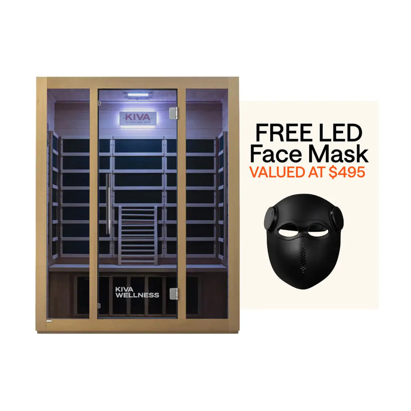 Kiva Rise™ 3 Person Far-Infrared Sauna + FREE LED Face Mask