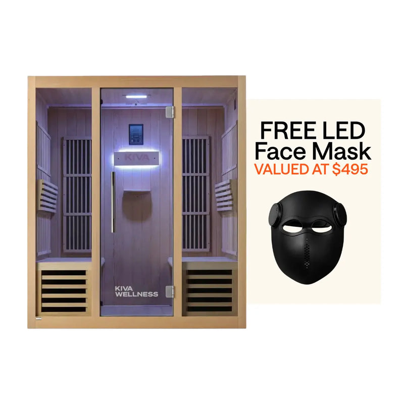 Kiva Rise™ 4 Person Far-Infrared Sauna + FREE LED Face Mask