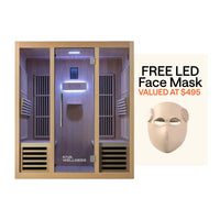 Kiva Rise™ 4 Person Far-Infrared Sauna + FREE LED Face Mask