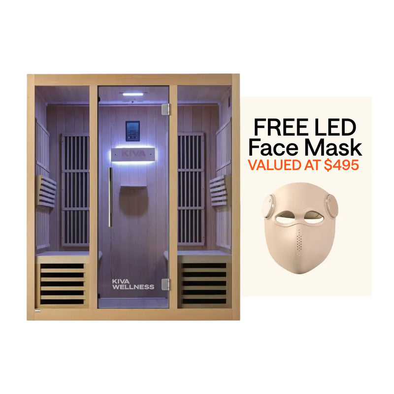 Kiva Rise™ 4 Person Far-Infrared Sauna + FREE LED Face Mask