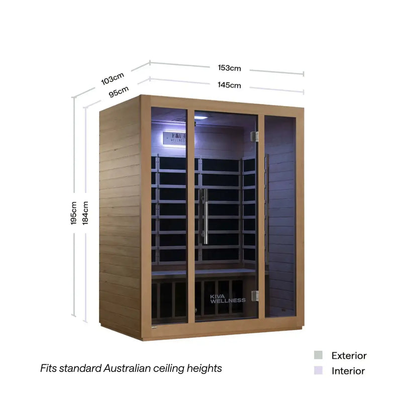 Kiva Rise™ 3 Person Far-Infrared Sauna