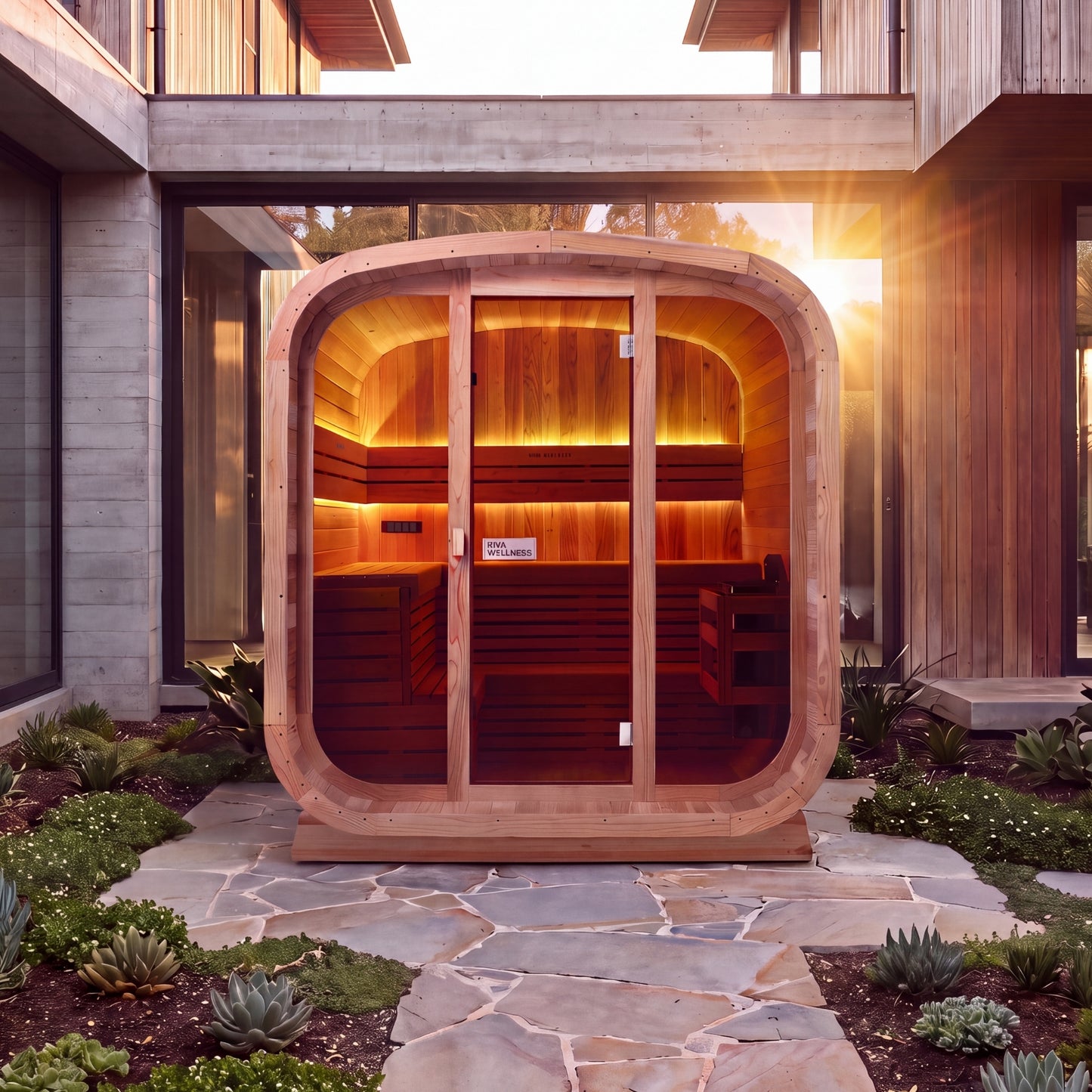 Ritual™ 6 Person Glass Front Outdoor Finnish Sauna