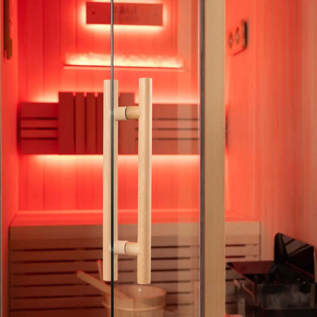 ‍Kiva Reset 2 Person Traditional Double Tier Finnish Sauna - 4.5kw Heater