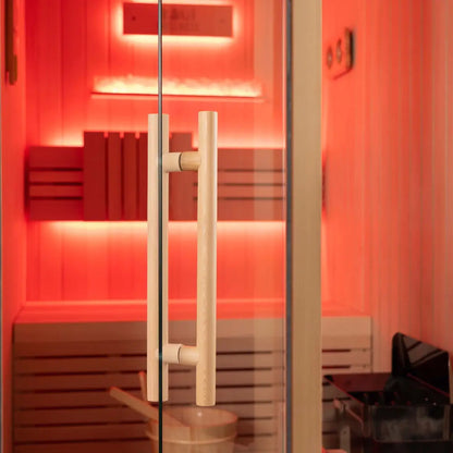 ‍Kiva Reset 2 Person Traditional Double Tier Finnish Sauna - 4.5kw Heater