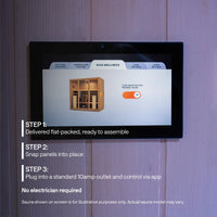 ‍Kiva Radiance™ Pro 2 Person Full Spectrum Infrared Sauna – Smart WiFi Control